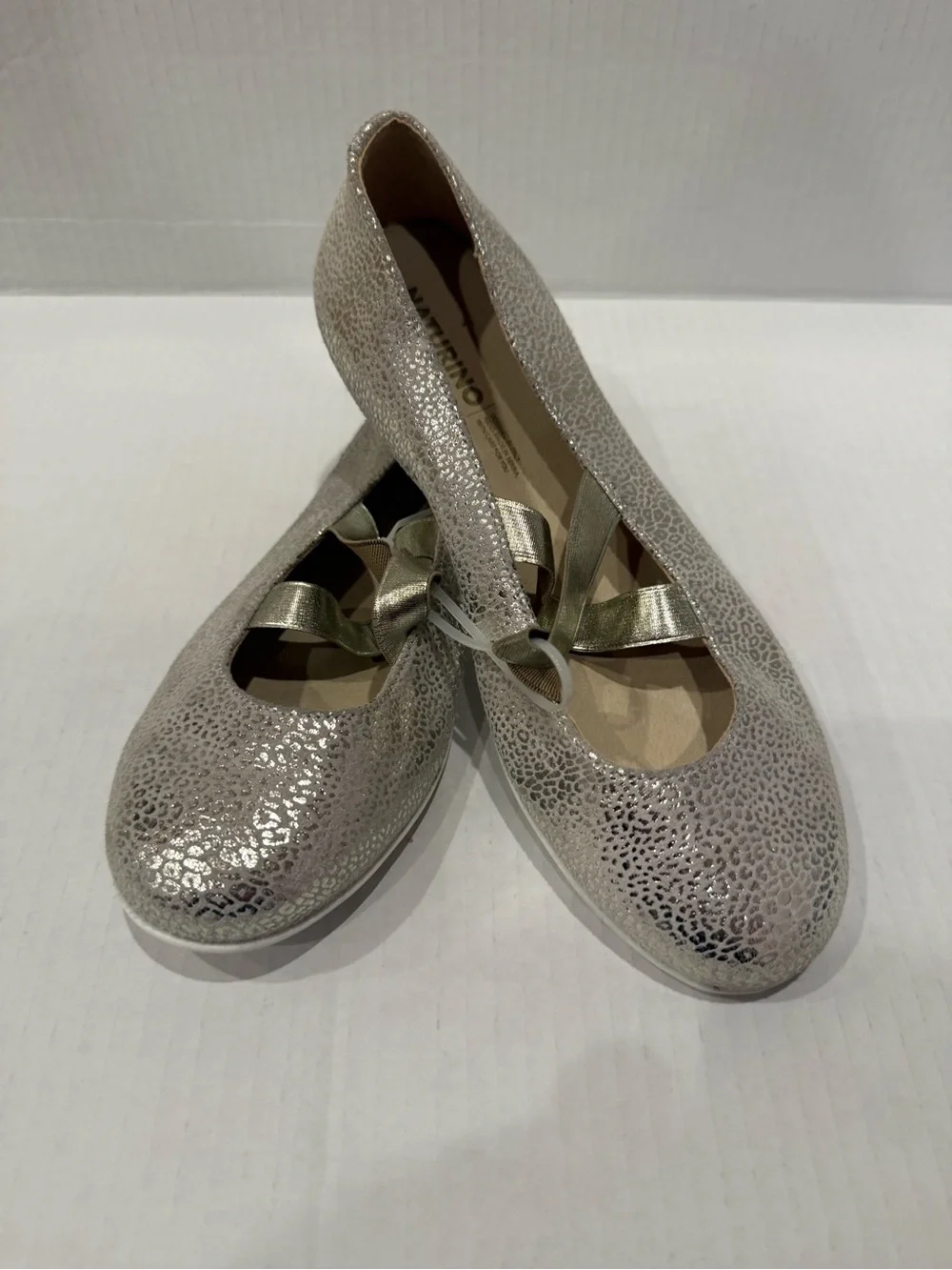 Girl’s NATURINO Metallic Gold-Silver Ballet Flats - Stylish Comfort